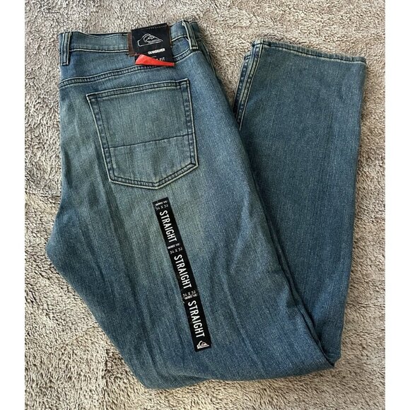 Quiksilver Men’s Jeans Blue Straight Fit Size 36x32 New - Picture 16 of 16